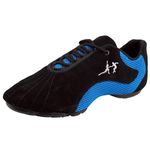 Very Fine Unisex-Adult Bbjs Jazz Street Ballroom Latin Exercise Dance Sneakers, Black ( Blue Mesh ), 5.5 Women/4.5 Men