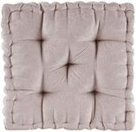 Intelligent Design Azza Floor Pillow, Large Cushions Sitting for Adults, Floor Pillow for Meditation or Yoga, Lustrous Chenille Tufted with Scalloped Edges for Bench/Chair Cushion, 20"x20"x5" Blush