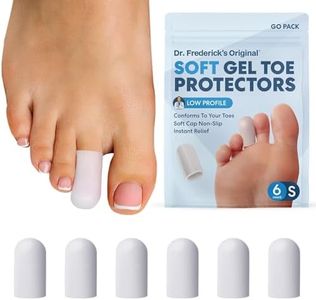 Dr. Frederick's Original Soft Gel Toe Protectors for Men & Women - 6 Pieces - Toe Caps for Foot Pain Relief - Toe Sleeves for Ingrown Toenails, Corns, Calluses, Blisters - Small - White