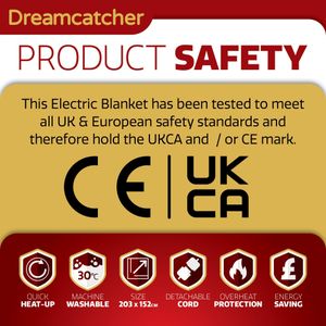 Dreamcatcher King Size Electric Blanket – Sherpa Fleece, 3 Heat Settings, Dual Controllers, Machine Washable