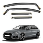 ISPEED Wind Deflectors Compatible with AUDI A4 B9 2016-onwards Avant Estate 5-doors 4-pc Tinted Wind Deflectors/Sun Visors/Rain Shield/Wind Shield