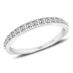 MJ 925 White CZ Silver Finger Ring Band in Pure 92.5 Sterling Silver for Women Girls | Chandi Ki Ring Valentines Day Gift | Thumb Ring |