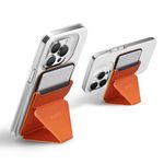 MOFT MagSafe Wallet Stand for iPhone 14/13/12 Series MagSafe Compatible Phone Stand with 3 Viewing Angles,Sunset Orange