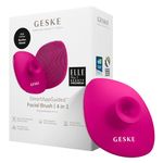 GESKE SmartAppGuided™ Facial Brush | 4 in 1 | Professional Facial Cleansing Brush with Handle | Skin Cleansing Soft Silicone Facial Brush | Routine Skincare | Gentle Cleansing | Facial Cleanser