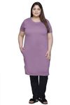 In Love Women Cotton Plain Solid Plus Size Nighty Chemise,Falsa,4XL