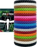 PR0TEX 18 Pack Mosquito Repellent Bracelet, Adjustable Leather Deet-Free Wrist Bands, Powerful Effective Protection, Insect Repellent Bracelets for Adults & Kids, Resealable Pack.