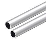 uxcell 6063 Aluminum Round Tube 300mm Length 12mm OD 10mm Inner Dia Seamless Aluminum Straight Tubing 2 Pcs