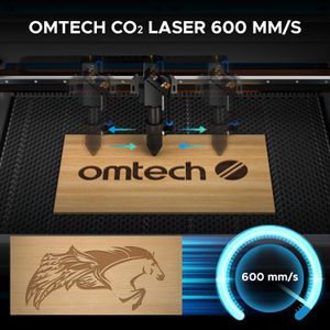 OMTech 50W CO2 Laser Engraver – Desktop Cutting & Engraving Machine