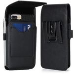 Mopaclle Phone Holster for iPhone 15 Pro, 15, 14 Pro, 14, 13, 12, 13 Belt Case with Belt Clip Cell Phone Belt Holder Pouch for Samsung Galaxy S23, S22, S21, S10 S8, S9, LG K8 K7 K10 K20 K30, Black