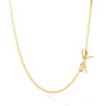 NYRAA BOW TIE STYLE SNAKE CHAIN ANTI TARNISH WATERPROOF HYPOALLERGENIC GOLD NECKLACE FOR WOMEN