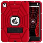 Grifobes for iPad Mini 5 Case 2019, for iPad Mini 4 Case 2015 for Kids, Heavy Duty Shockproof Rugged Case Cover with Stand, Protective Case for iPad Mini 5th/4th Generation 7.9 inch (Red+Black)