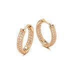 Shining Diva Fashion 18k Rose Gold Plated Latest Fancy Stylish Copper Zircon Bali Earrings for Women and Girls (12838er)