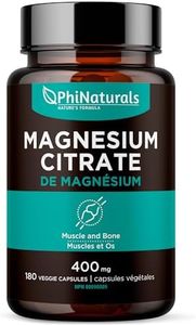 Magnesium Citrate - Magnesium Citrate Capsules 400 Milligrams - Pure Magnesium Supplement 100 - Non-GMO - Made in the USA (180 capsules)