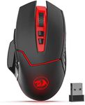 Redragon M690-1 2400 DPI Optical 2.4G Wireless Gaming Mouse, 5 Adjustable DPI Levels Portable Gaming & Office Mice with 8 Buttons and USB Receiver for Desktop, MacBook, Notebook, PC, Laptop, Computer