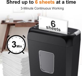 Bonsaii 6-Sheet Cross Cut Paper Shredder – Compact Home Office