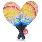 Frescobol Fiberglass Beach Paddle ball set, Official frescobol ball, beach tote bag