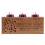 LifeSong Milestones Memorial Funeral Candle Holder Those Who We Love Don't Go Away Engraved Cherry Wood Keepsake Ideas for Loved One 10" L x 4" H (A Limb as Fallen)