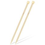 Aeelike 10mm Knitting Needles UK, 35cm Long Chunky Bamboo Knitting Needles Beginners, Thick Wooden Knitting Needles for Arthritic Hands, Large Knitting Needles for Chunky Knitting Blanket