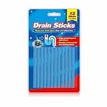 Drain Sticks Heavy Duty Pipe Cleaning Stick Odor Remover Cleaner Sticks Drain Unblocker Ideal For Drains Pipes Kitchen Sinks Bathroom Showers Toilet Bathtub Sewer Essentials Household Supplies (12pcs)