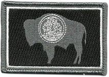 Gadsden and Culpeper Tactical State Patch - Wyoming (Black/White)