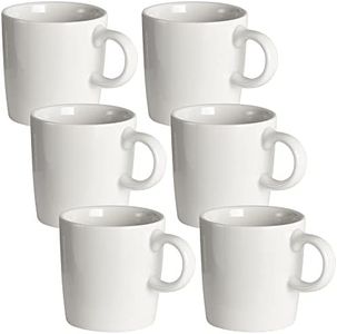 homEdge Lot de 6 mini tasses à expresso Procelain en céramique pour expresso, thé, 120 ml, blanc