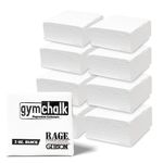 Rage Fitness Gibson Athletic Premium Block Gym Chalk for Gymnastics, Weightlifting, Rock Climbing , 1Lb, Consists of (8) 2 oz Blocks, Magnesium Carbonate, White