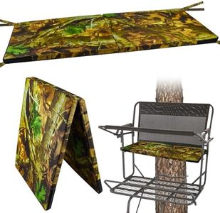 Foldable Two Man Tree Stand Replacement Seat 33.5''×13'' Tree Stand Seat Cushion Portable Double Treestand Seat Pad Waterproof Ladder Stand Seat Cushion for Deer Hunting Camping Outdoor Activities