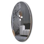 Organizedlife Wall Mounted Bathroom Mirror, Frameless Oval Mirror, Wall Mirror for Bathroom, Bedroom, Living Room, Horizontal or Vertical