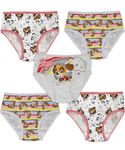 5 Pack Girls 100% Cotton Briefs - Skye & Unicorns 3-4y Pink