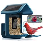 OnlyFly Bird Feeder with Camera - Smart Bird Feeder with Camera 1080P HD for Bird Watching, AI Recognition, Solar Powered Video Bird Feeder for Outdoor (No SD Card)