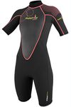 Phantom Aquatics Women's Voda Premium Shorty Wetsuit, Black Coral, X-Small(4)