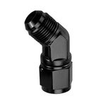 AC PERFORMANCE Aluminum -4 AN AN4 Male To Female 45 Degree Elbow Swivel Hose Fitting Adapter, Black