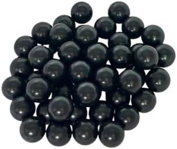 50 Rounds .61 Cal Kinetic Balls - Reusable Low Lethality Ammunition for Self Defense, Target Practice and Training, 0.61 Caliber Nylon Balls Compatible with Byrna CL