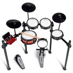 Alesis Nitro Pro Electric Drum Kit with Dual Zone Quiet Mesh Pads, 500+ Authentic BFD Sounds, Bluetooth, Drumeo, USB MIDI, Double Kick compatible