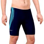 ZIUM Men's Half Tight Shorts Compression Half Tight Shorts Athletic Fit Multi Sports Cycling, Cricket, Football, Badminton, Gym, Fitness swim suit for men (3XL, NavyBlue _105)