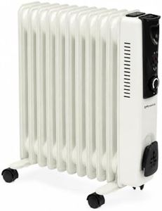 EMtronics 11 Fin Electric Portable Oil Filled Radiator 2500W Heater - White