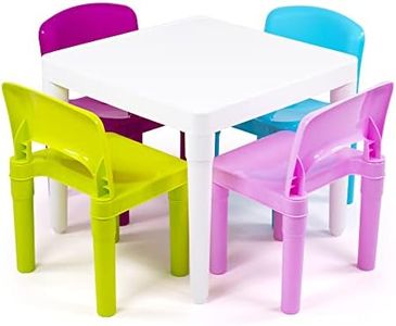 Tot Tutors Kids' 5 Piece Square Table and Chair Set
