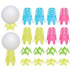 CHGCRAFT 17Pcs Plastic Golf Tee Golf Mat Tees Practice Golf Tees Perfect for Winter Turf and Driving Range Indoor Tee Claw Golf Simulator Tees Mixed Color