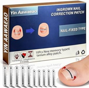 Titanium Alloy Ingrown Toenail Treatment - Professional Home Care for Curved Nails - Waterproof, Nail Tools and Ingrown Toenail Removal Kit,Ingrown Toenail Corrector(0.59/0.67in)