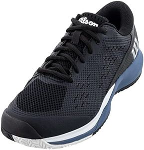 WILSON Men's Rush Pro Ace Tennis Shoes, Black/China Blue/White, 11.5