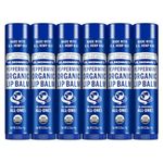 Dr. Bronner's - Organic Lip Balm (Peppermint, 4g, 6-Pack) - Made with Organic Beeswax and Avocado Oil, For Dry Lips, Hands, Chin or Cheeks, Jojoba Oil for Added Moisture, Cooling and Hydrating