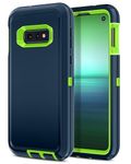 I-HONVA for Galaxy S10E Case Shockproof Dust/Drop Proof 3-Layer Full Body Protection [Without Screen Protector] Rugged Heavy Duty Cover Case for Samsung Galaxy S10E,Navy Blue/Green