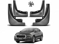 MIZZEO® Plastic Mud Flaps (Pack of 4) Compatible with Skoda Slavia (2022-2024)