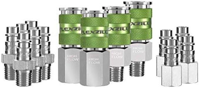 Flexzilla Pro High Flow Coupler & Plug Kit (14 Piece), 1/4" NPT - A53458FZ