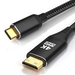 KELink USB C to Mini HDMI Cable 6FT, High Speed 4K Cord 4K@30/2K@60Hz/1080P Nylon Type Uni-Directional for, Portable Monitor, Steam Deck, ROG Ally, Laptop, MacBook, iPad Pro, iPhone 15