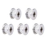 WINSINN GT2 Idler Pulley 16 Teeth 3mm Bore 6mm width Timing Pulley Wheel Aluminum For 3D Printer (Pack of 5Pcs)