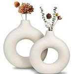 White Ceramic Vase, Modern Vase for