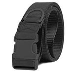 Selighting Tactical Combat Belt Utility Gear Quick Release Belt Adjustable Heavy Duty Police Belt Military Security Equipment with Buckle (Black)