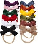 Velvet Bow Soft Stretchy Headbands 
