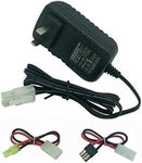 RC Car Battery Charger for NiMH/NiCd Battery Packs Charger, 9.6V 7.2V 8.4V Battery Charger with Tamiya Plug Charger for Traxxas NiMH Batteries and Airsoft Battery